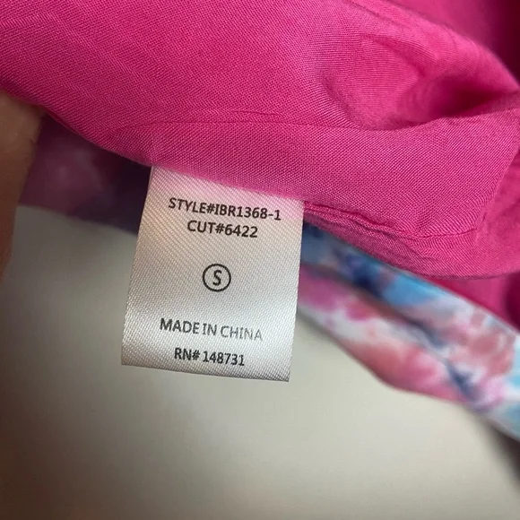 Colorful Tie-Dye v-neck Romper by Blue Blush - Picture 7 of 8